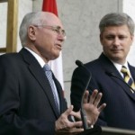 Stephen Harper with his friend & fellow hardline conservative, former Australian PM, John Howard